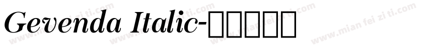 Gevenda Italic字体转换